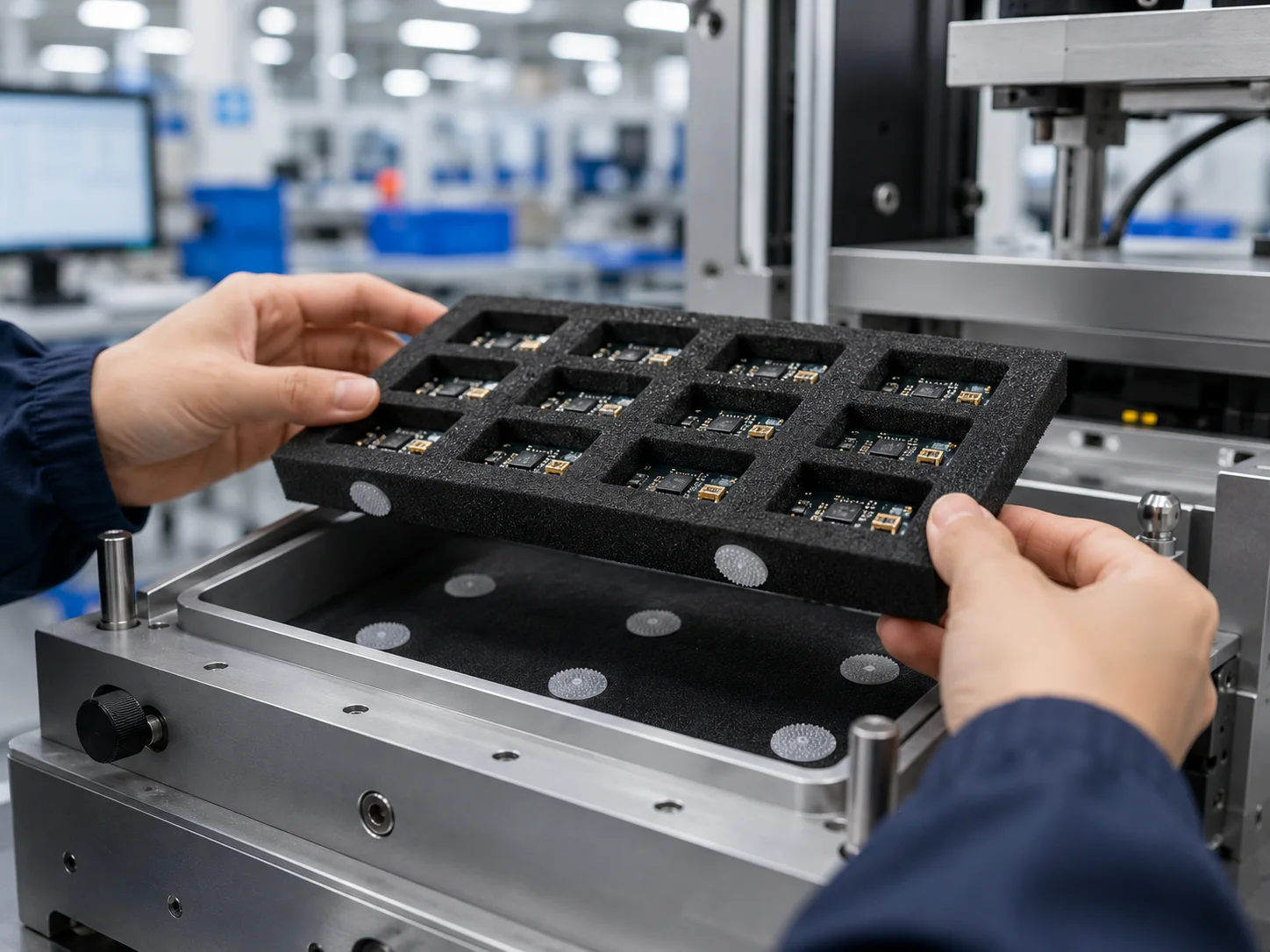 Velodot hook and loop coins used in light industrial assembly